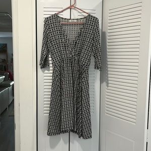 Faux wrap dress